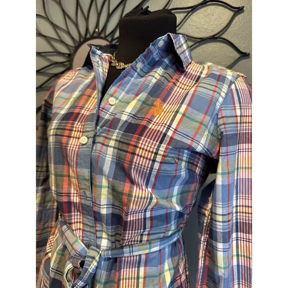 U.S.‎ POLO ASSN PLAID OXFORD DRESS SIZE XS  great condition great condition - Picture 3 of 8